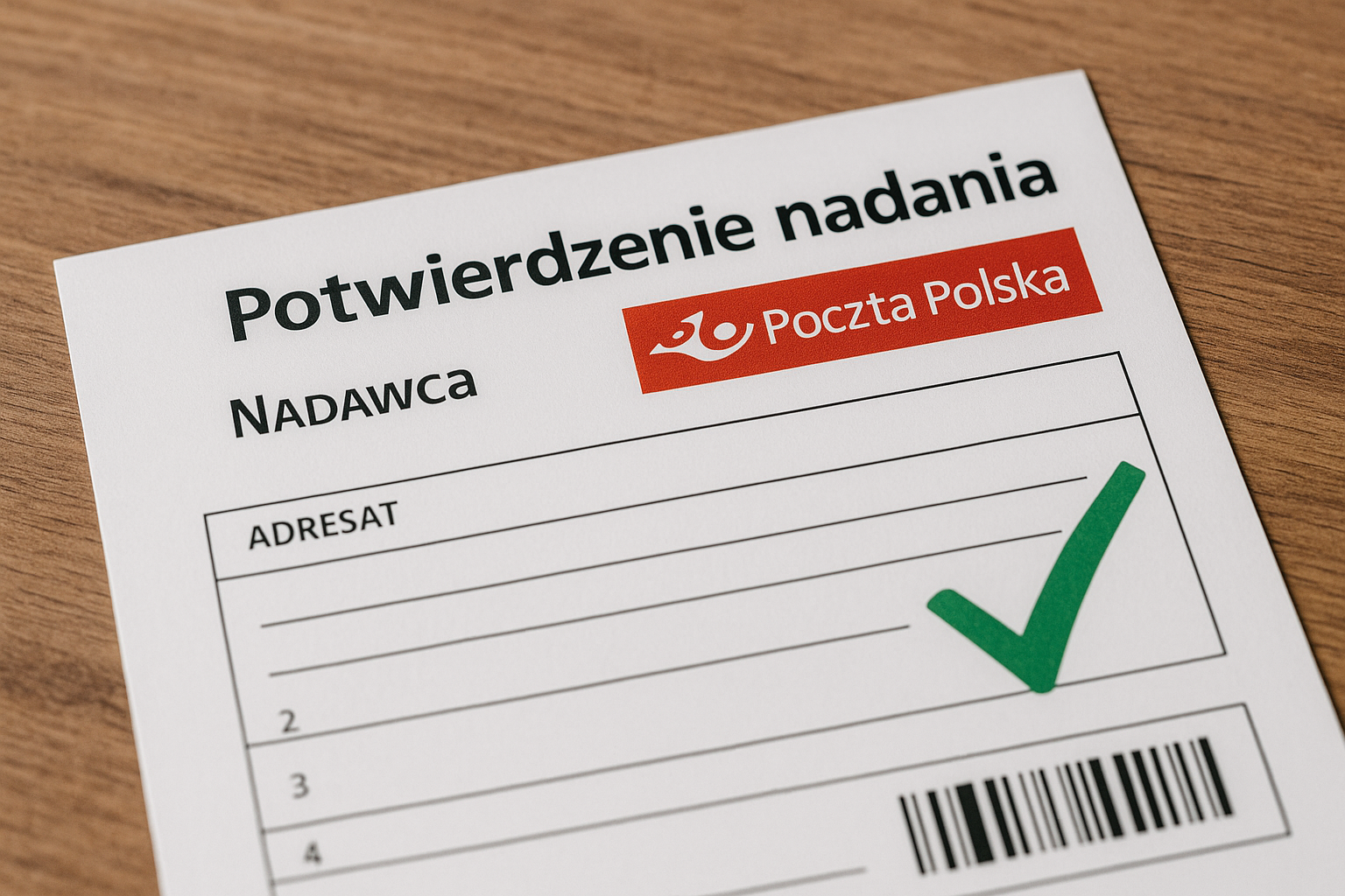 Potwierdzenie nadania Poczta Polska – pobierz i wypełnij w kilka sekund
